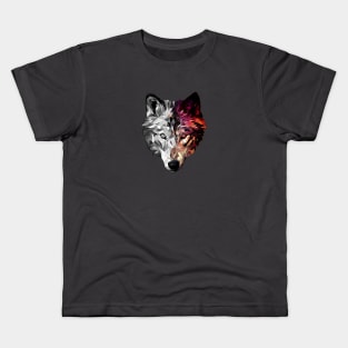 Wolf Low Poly Abstract Kids T-Shirt